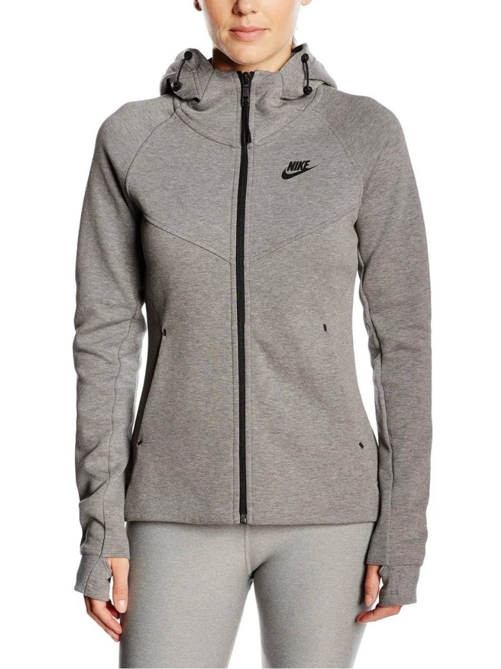 Nike tech fleece Grey Full-Zip Hooded Jacket